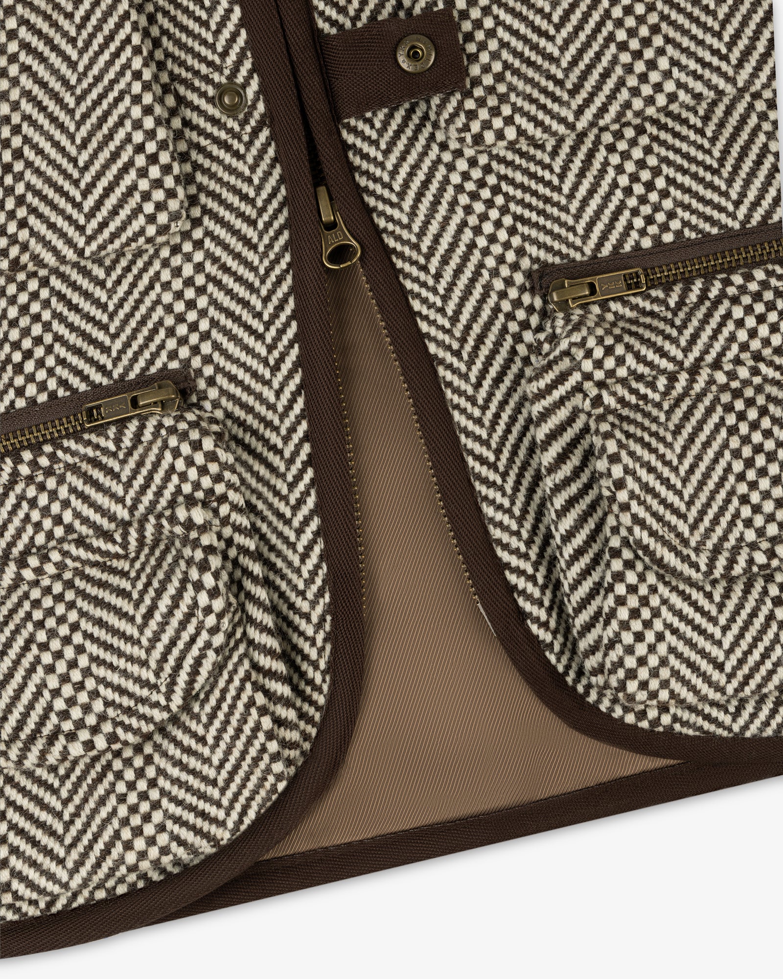 Wool Herringbone Fishing Vest