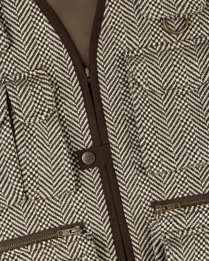 Wool Herringbone Fishing Vest