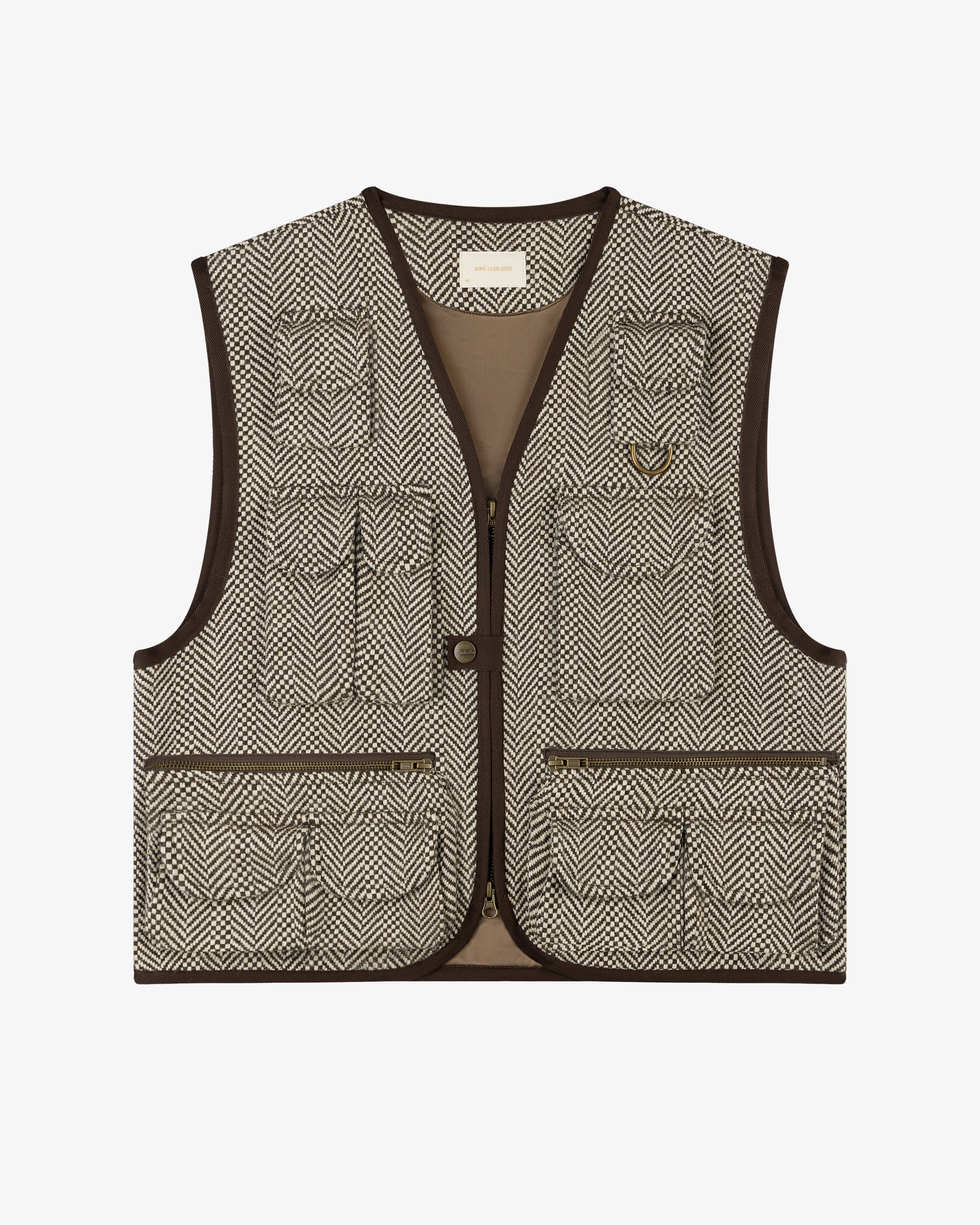 Wool Herringbone Fishing Vest