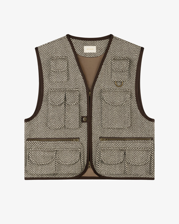 Wool Herringbone Fishing Vest