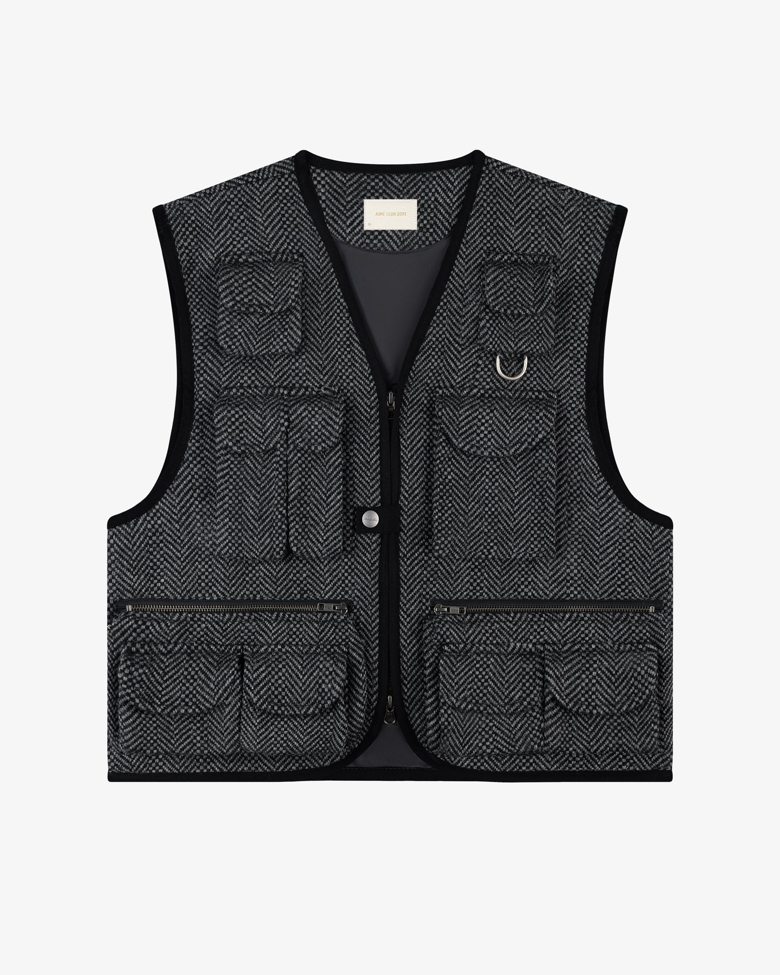Wool Herringbone Fishing Vest