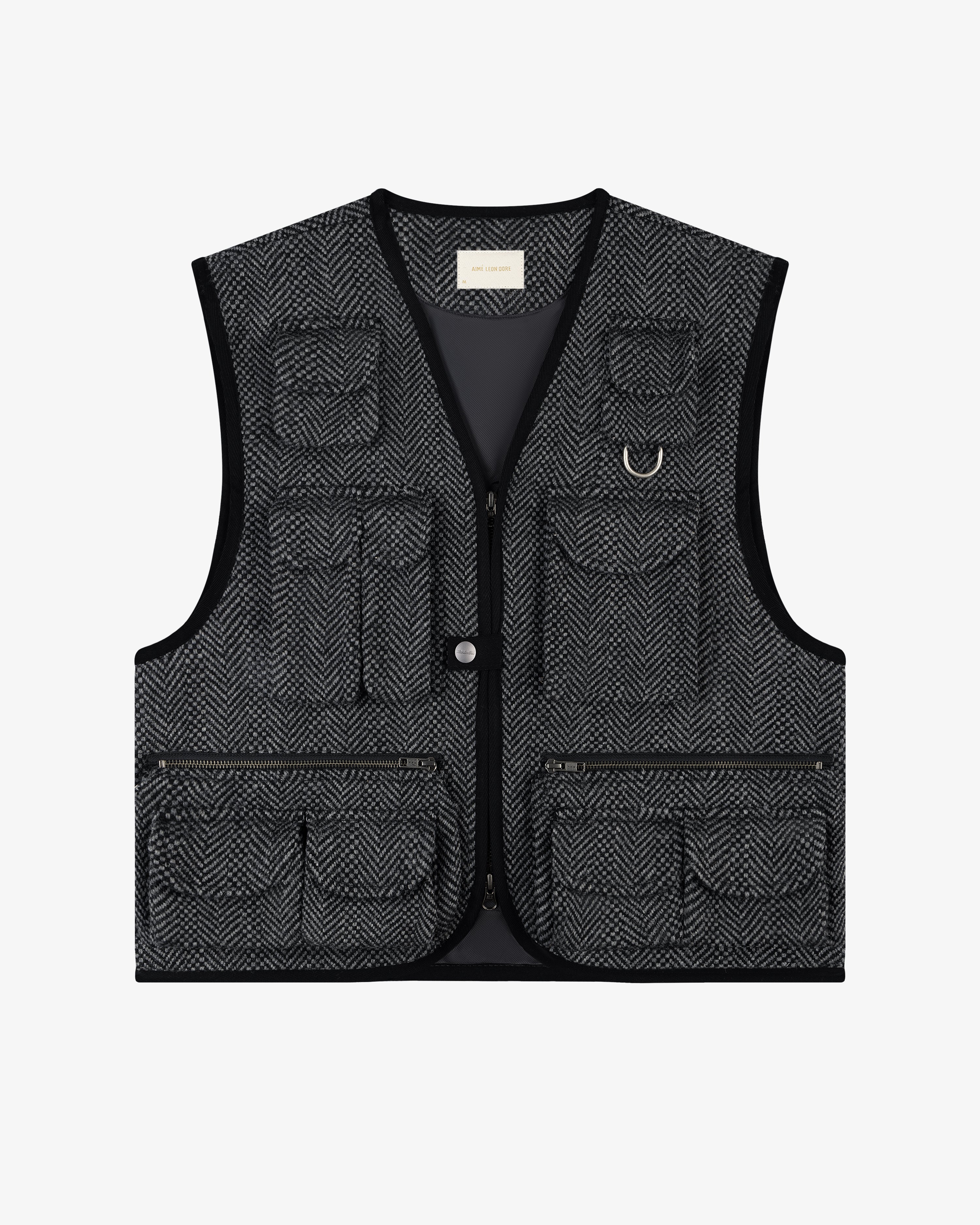 Wool Herringbone Fishing Vest