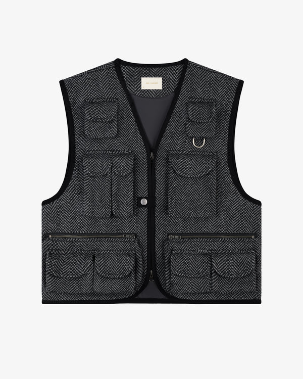 Wool Herringbone Fishing Vest