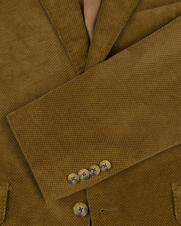 Single-Breasted Dobby Corduroy Suit Jacket