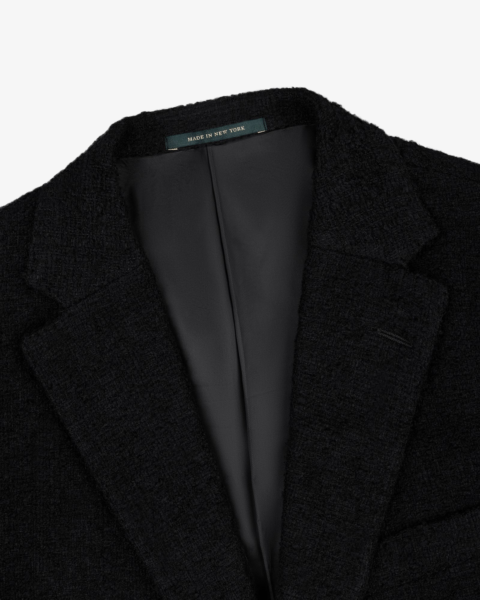 Single-Breasted Boucle Suit Jacket