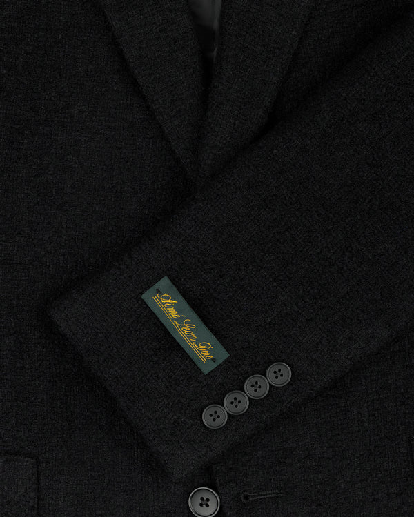 Single-Breasted Boucle Suit Jacket