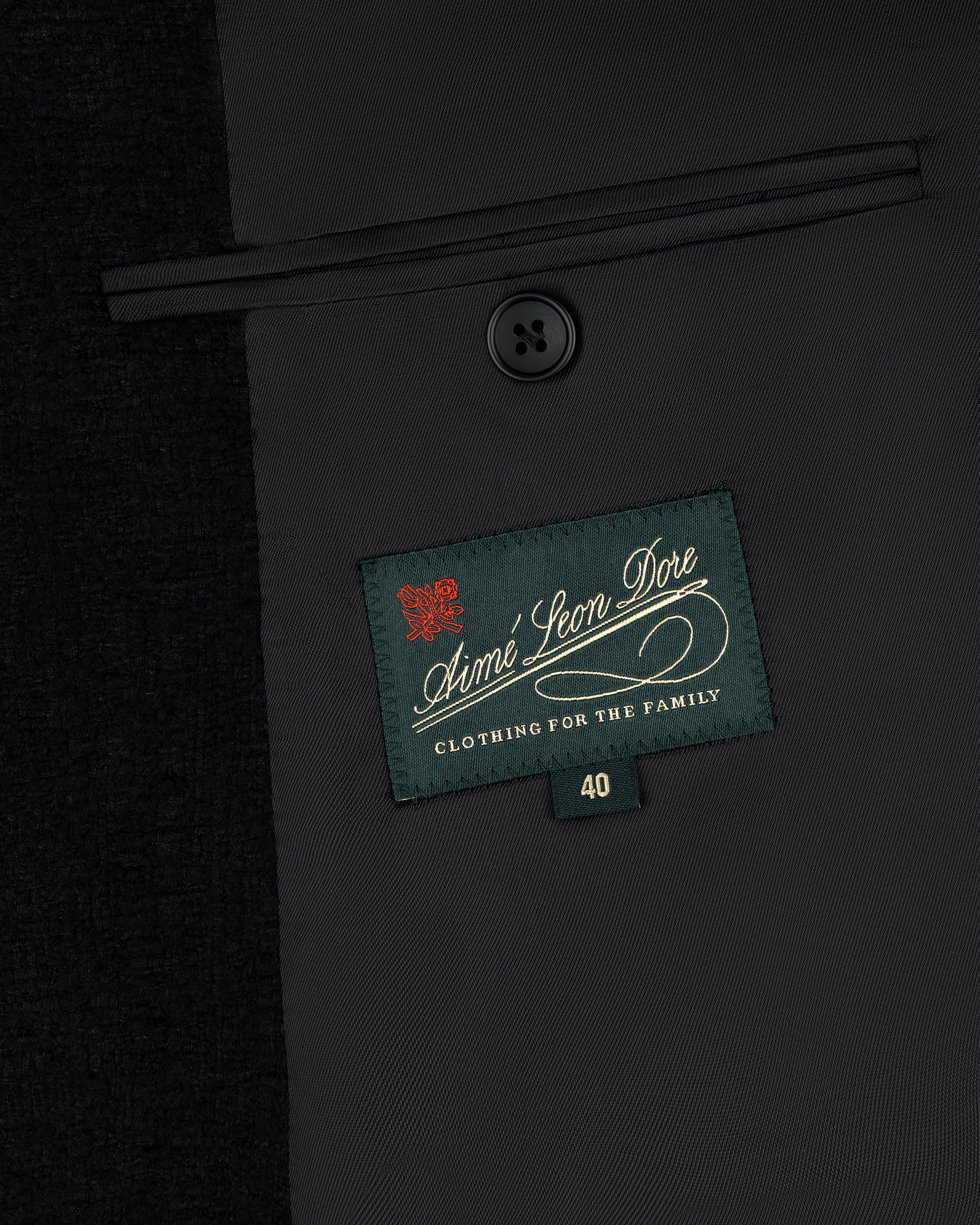 Single-Breasted Boucle Suit Jacket