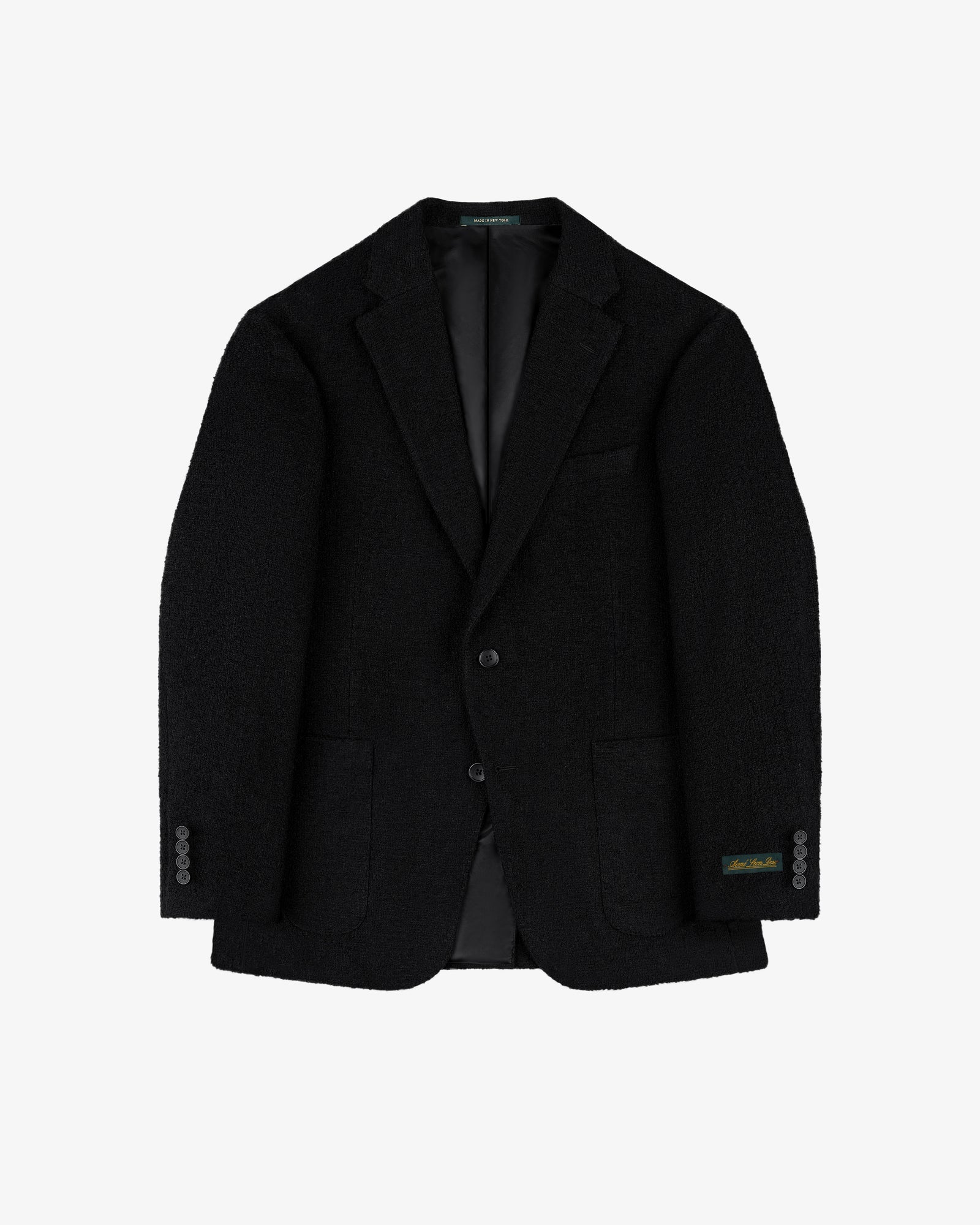 Single-Breasted Boucle Suit Jacket