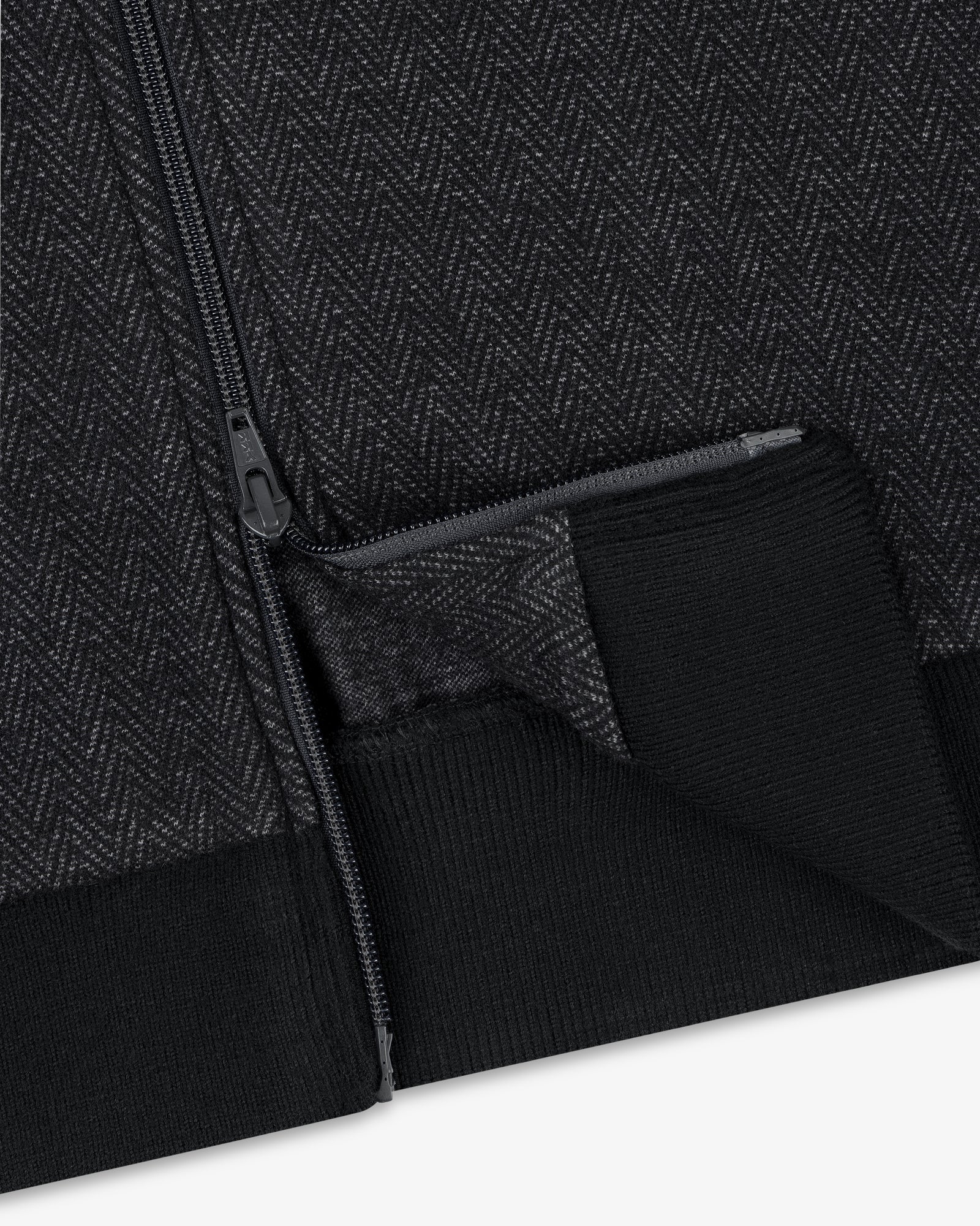 Wool Herringbone Track Jacket