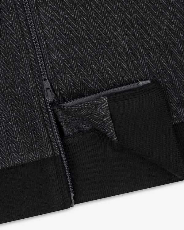 Wool Herringbone Track Jacket