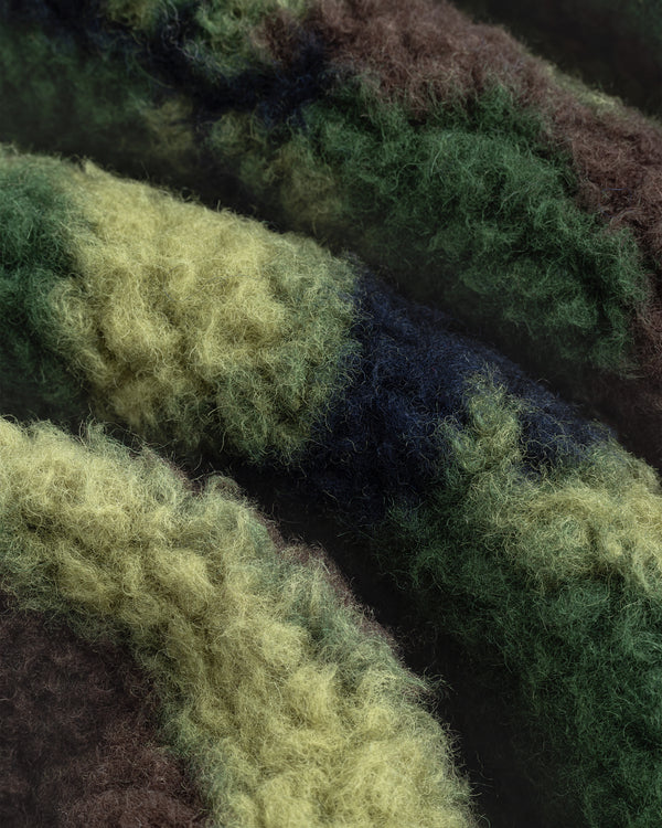 Camo Shawl Collar Fleece Pullover