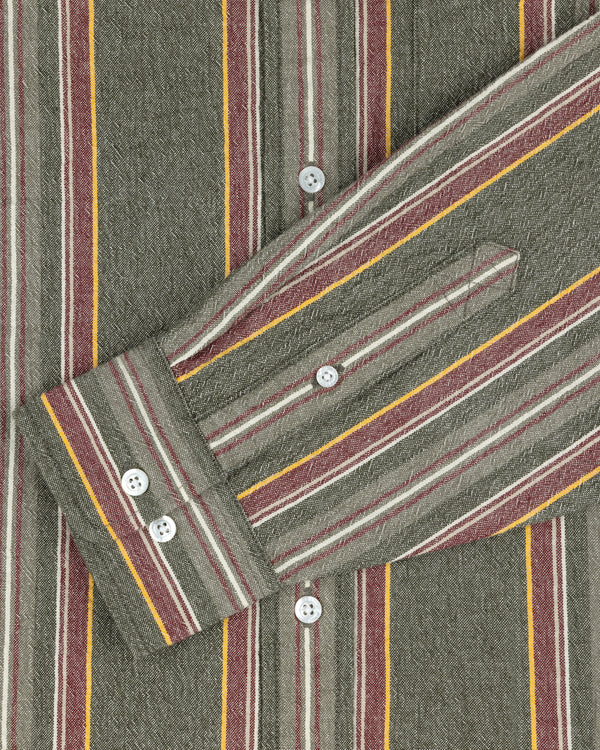 Striped   Crest Oxford Shirt