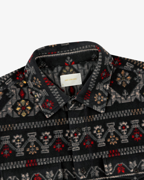 Lightweight Printed Fleece Shirt