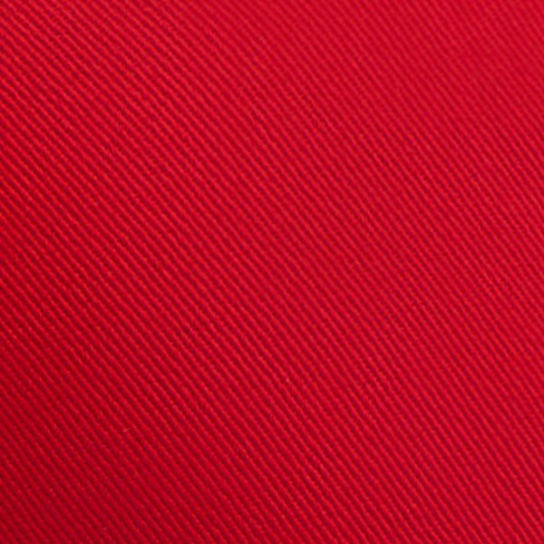 Close-up of the bright red fabric with a prominent diagonal twill weave on the ALD / Olympiacos F.C. Souvenir Hat.