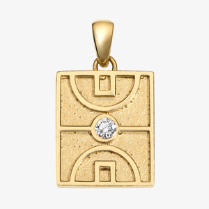 14Kt Gold Diamond Court Pendant