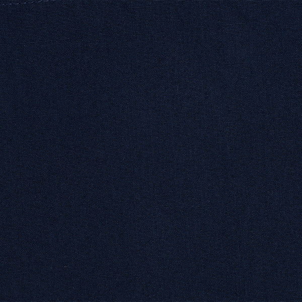 Close-up of Poplin Casual Shirt in dark blue with a fine diagonal weave and smooth texture.