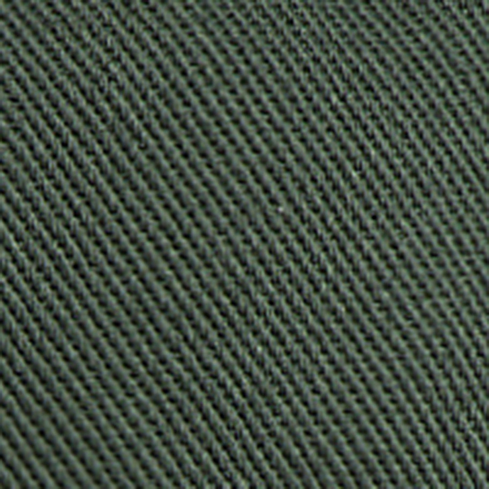 Close-up of Crest Bucket Hat's green woven fabric with a diagonal ribbed texture pattern.