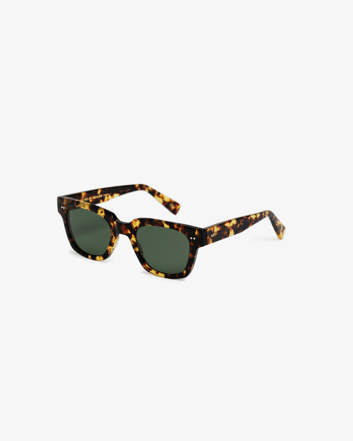 Gallo Sunglasses: tortoiseshell rectangle frames with dark green lenses on a white background.