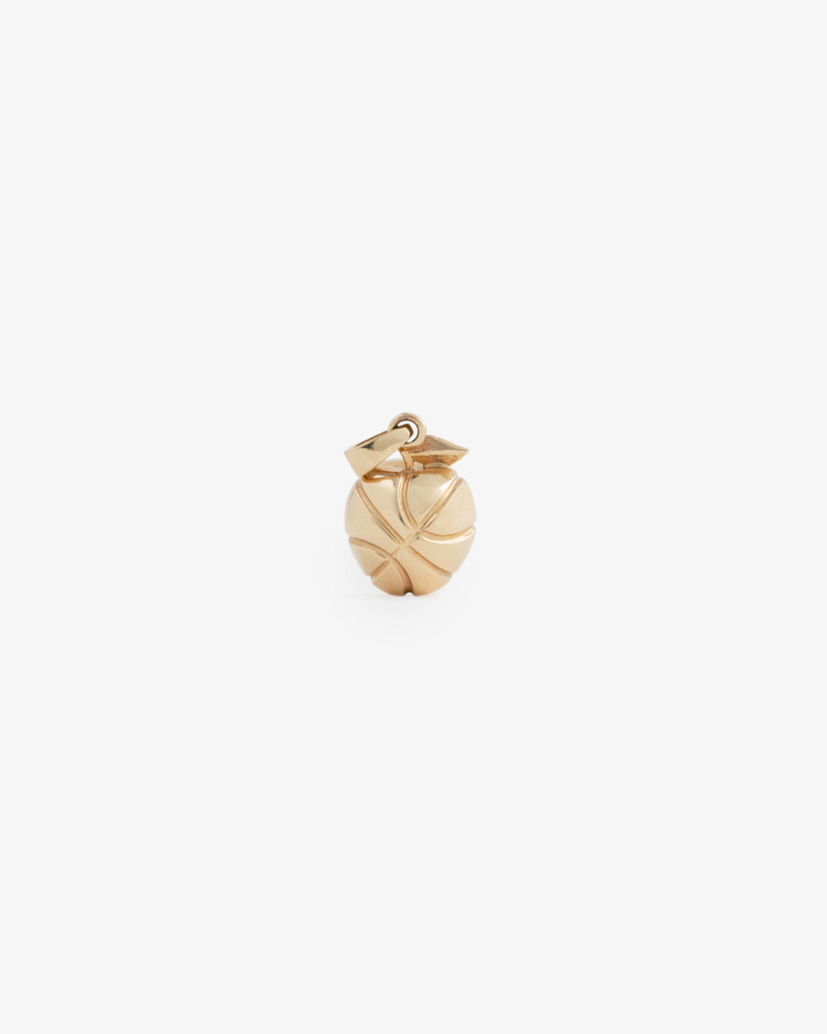 14Kt Sonny Apple Pendant with a small loop for attaching to a necklace or bracelet, on a white background.