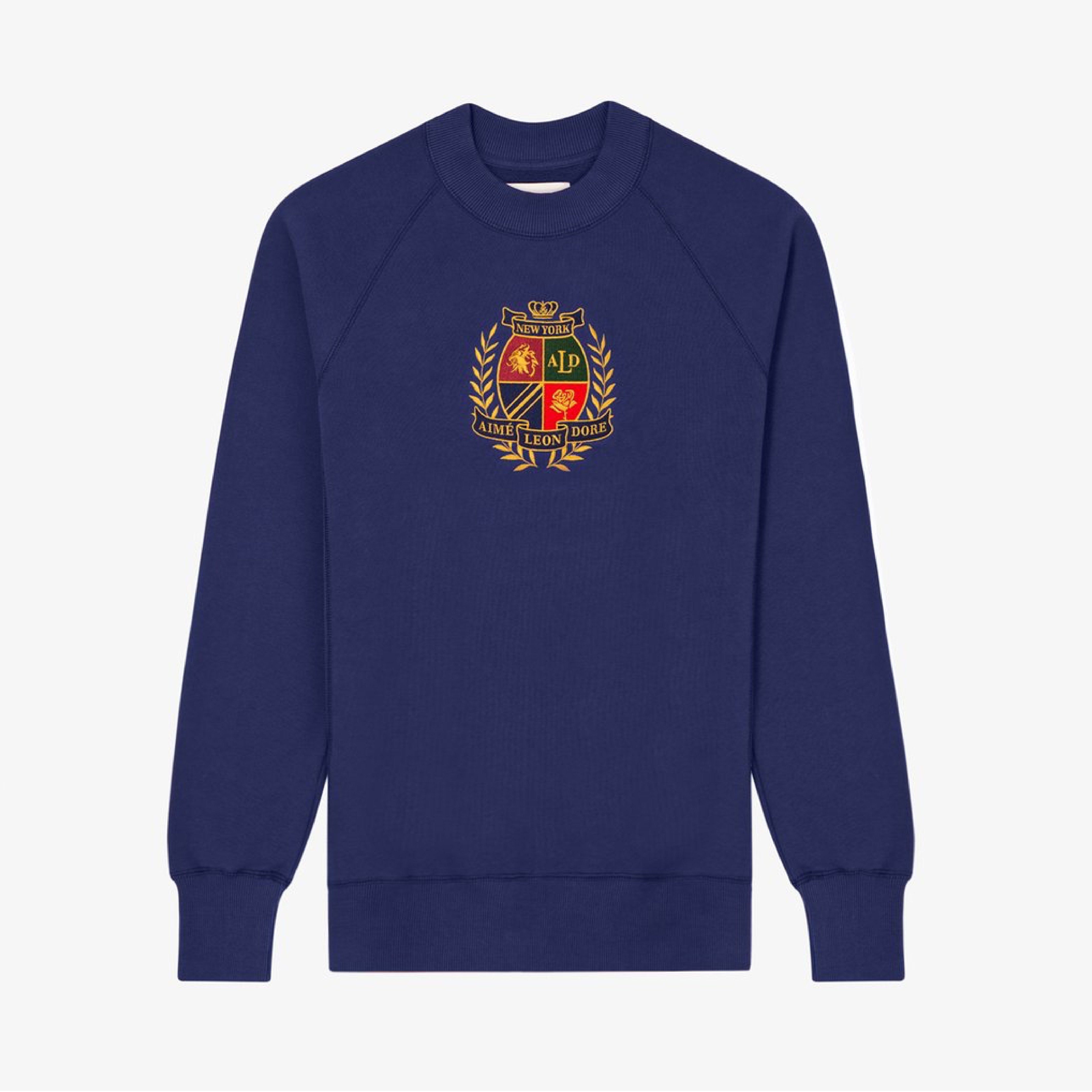 ALD CREST CREWNECK-NAVY – Aimé Leon Dore EU
