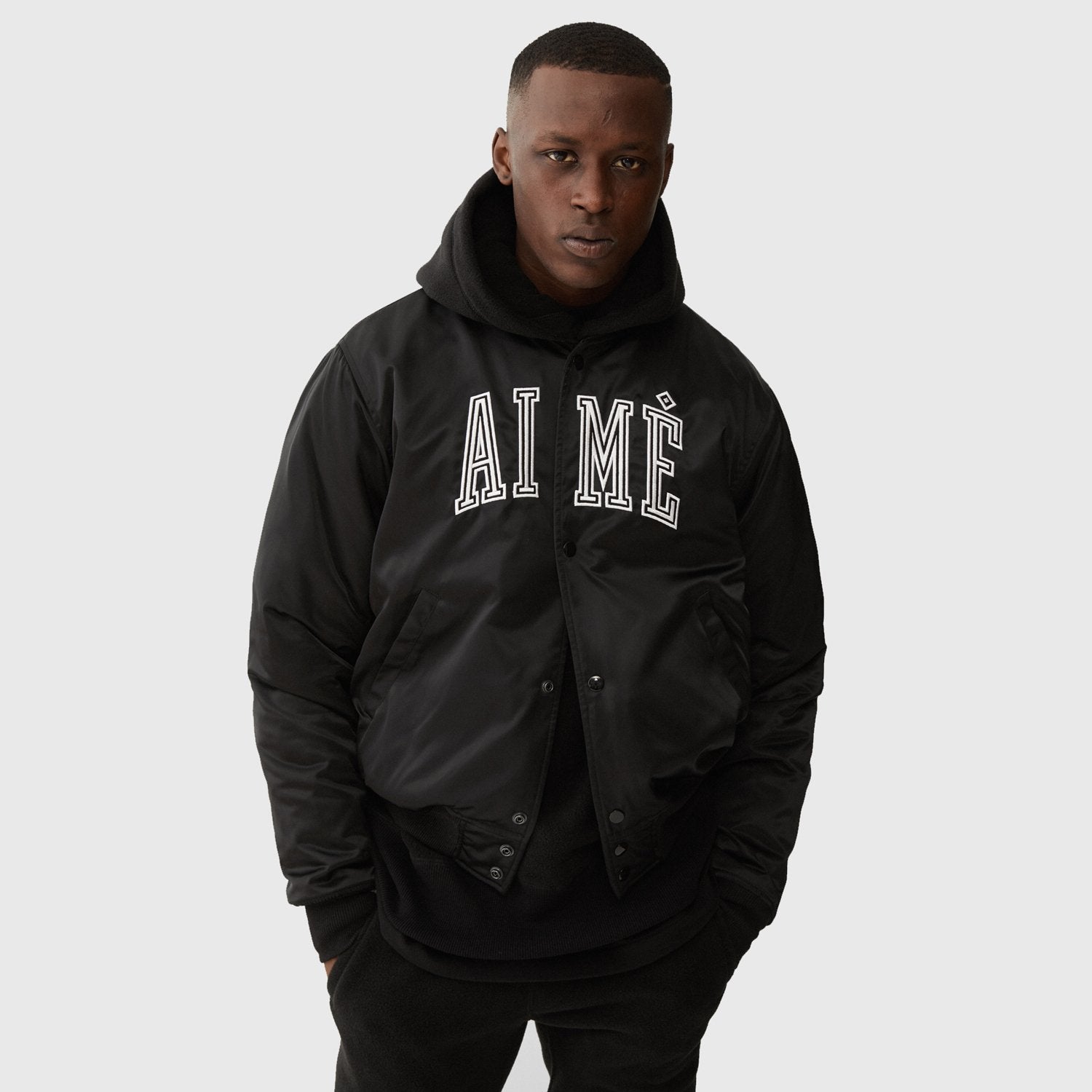 Satin Team Jacket - Black – Aimé Leon Dore EU